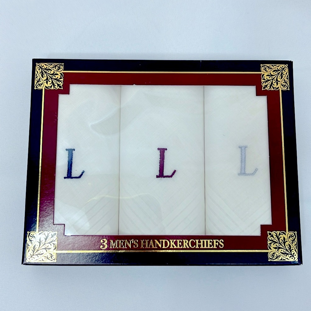 Men’s Monogrammed Handkerchief Set